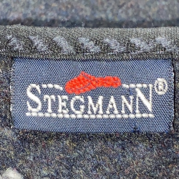 STEGMANN Wo Size 9 (measures 11” )Black and Gray  WOOL Slip-On CLOG/Slippers - Picture 2 of 12